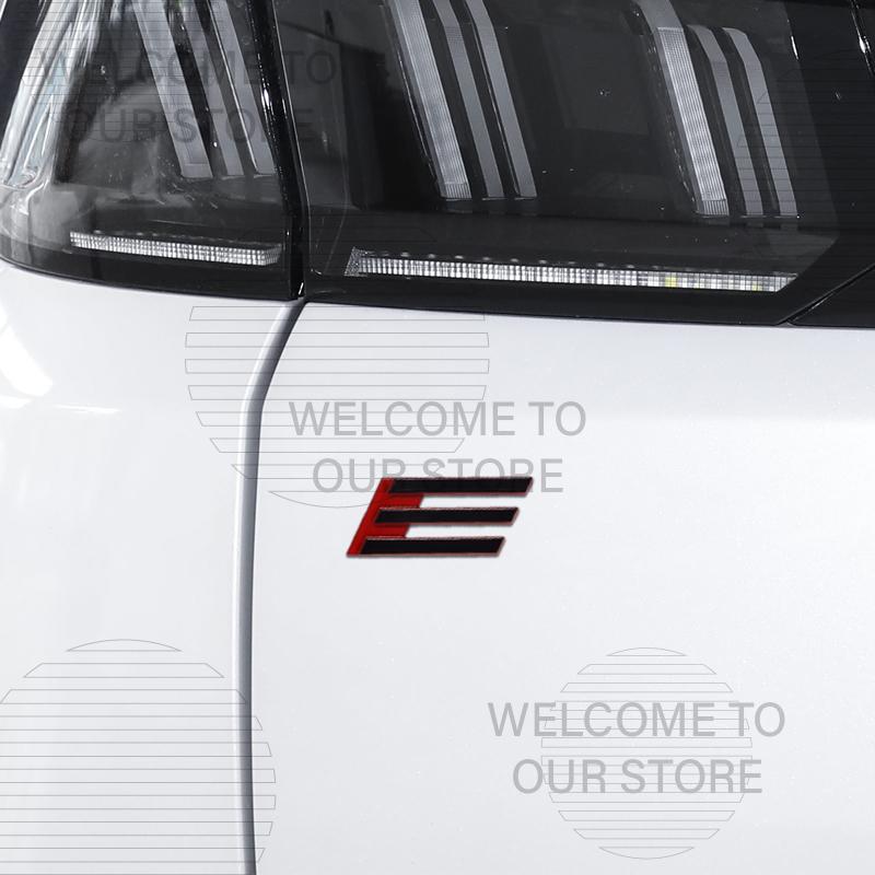 Car Decor Metal E Letter Emblem 3D Sticker Accessories For Peugeot EV 208 2008 308 5008 3008 iOn Expert Tail Rear Trunk Decals
