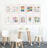 Traceease 10 Educational Posters for Classroom Decor & Kindergarten Homeschool Supplies Baby, Laminated Preschool Learning Chart Materials