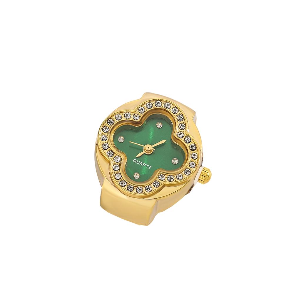 Часы-кольцо Модные квадратные часы в форме кольца Индивидуальность Креативное ретро-кольцо в стиле Электронные часы