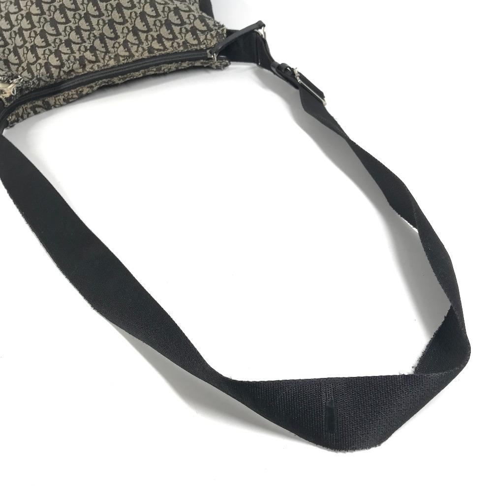 Dior Trotter logo Bag Crossbody Shoulder Bag Leather/Canvas Black