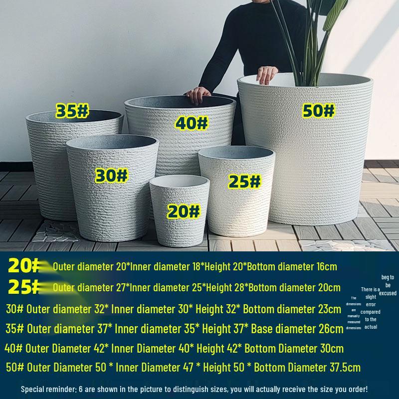 Extra-Large Thickened Plastic Flower Pot for Indoor Trees