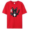 Men's Summer Bulldog Letter Print Luxury Short Sleeve T-shirt Summer Street Fashion T-Shirt