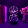 Светодиодный ночник Hunter X Hunter аниме лампа Killua Zoldyck Gon Freecss детский подарок на день рождения для декора спальни Killua Light