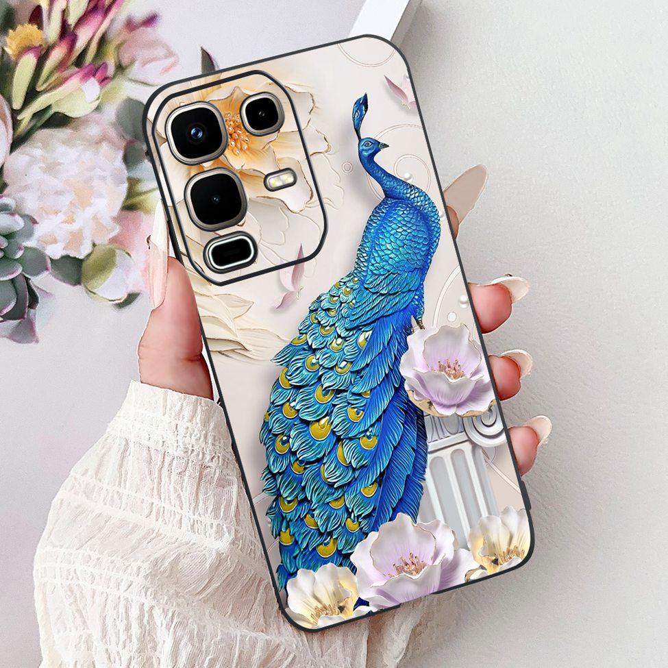For Infinix Note 50s X6870 Back Cover For Infinix Note 50s 5G Case Silicone Fashion Luxury Flowers Cute Cat Funny Painted Bumper