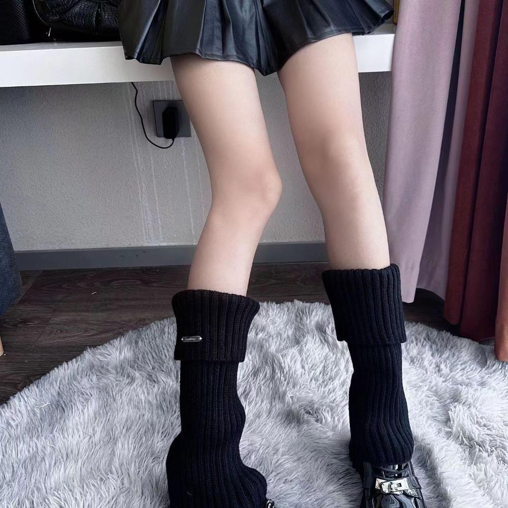 Warm Knitted Leg Warmers Stacked Ankle Warmer Academy Style Boot Stockings  Women