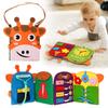 Busy Board Montessori Sensory Toys Giraffe Quiet Busy Book Activities Board Toys Preschool Learning Educational Gift for Toddler