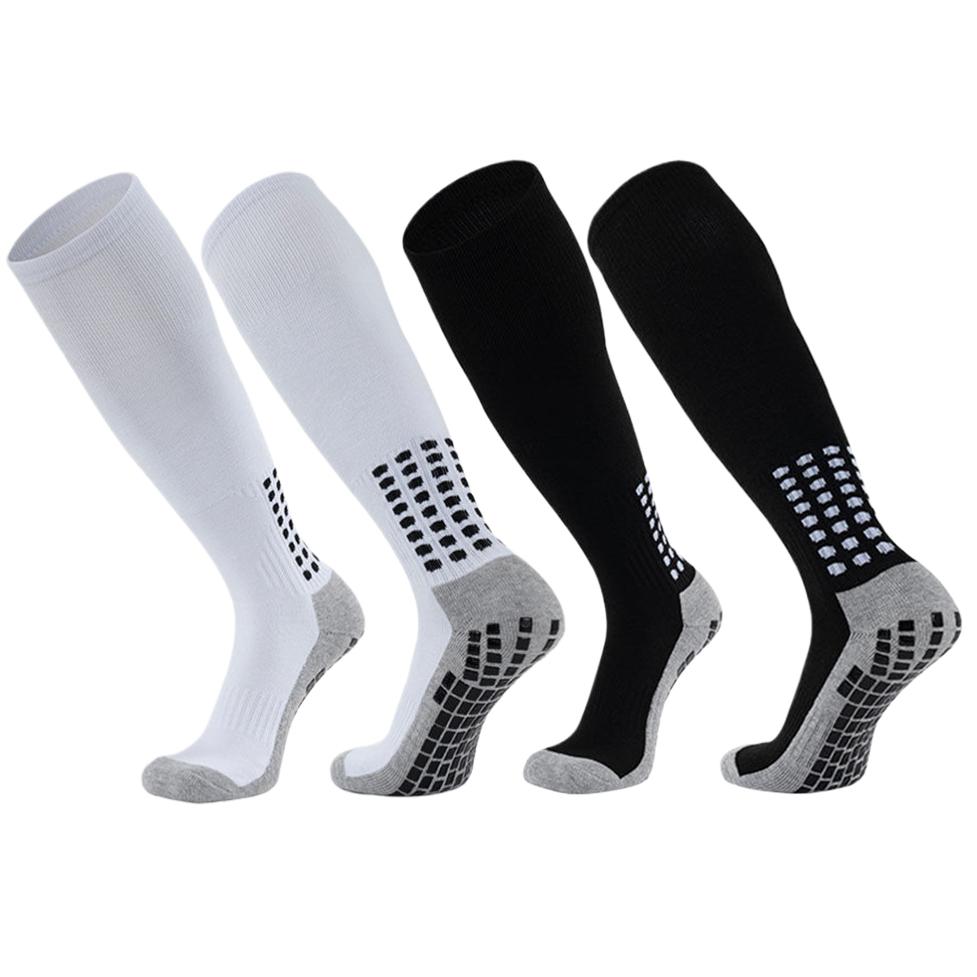 2Pair Knee High Long Non Slip Grip Socks Men Women's Football Basketball Baseball Rugby Soccer Cycling