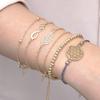 6pcs/set Combination Bracelet with Infinity Symbol Hollow Bracelet