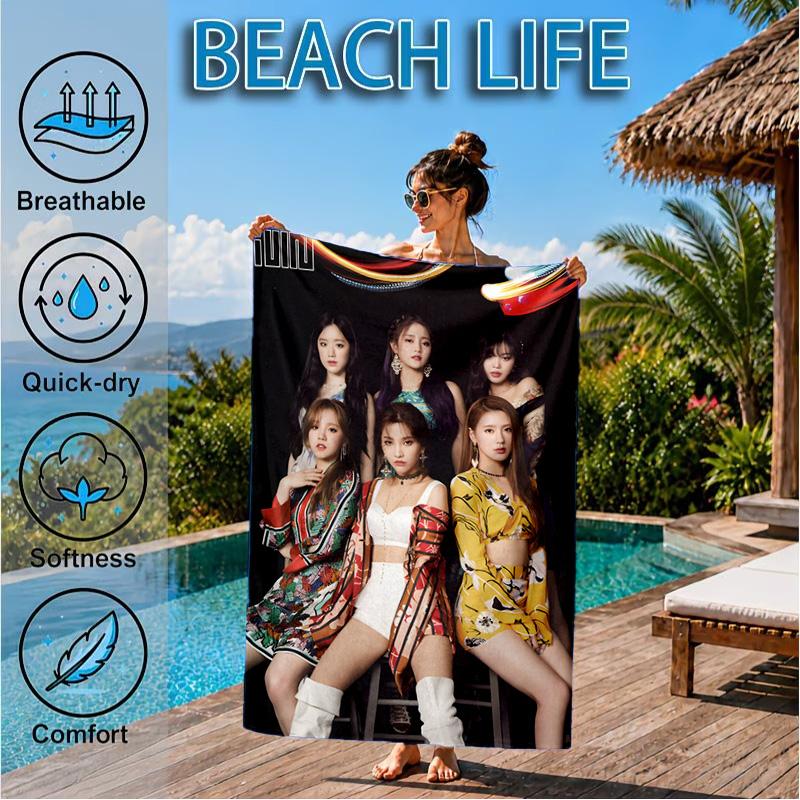 Kpop idle Group Dynasty Beach Towel, Microfiber Beach Towel, Perfect For Pool, Beach, Travel, Home Decor Beach Party Fan gifts