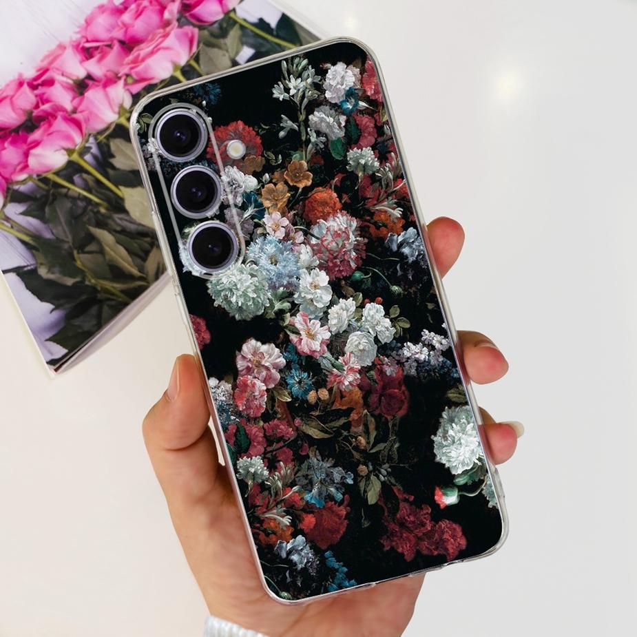 Чехол для Samsung Galaxy S24 S24+ Новая Модная Расписная Крышка Мягкий Силиконовый Чехол для Телефона Для Samsung S24 Ultra S 24 Plus Fundas Coque