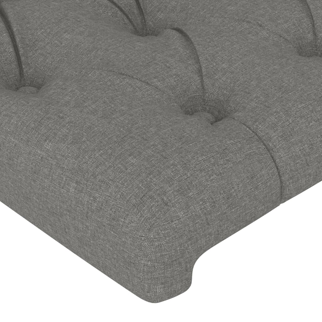 Bed Frame without Mattress Dark Grey 90 x 190 cm Fabric