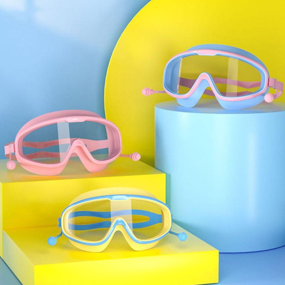 Waterproof Swimming Goggles Large Frame Water Racing Glasses Elastic Diving Eyewear Diving