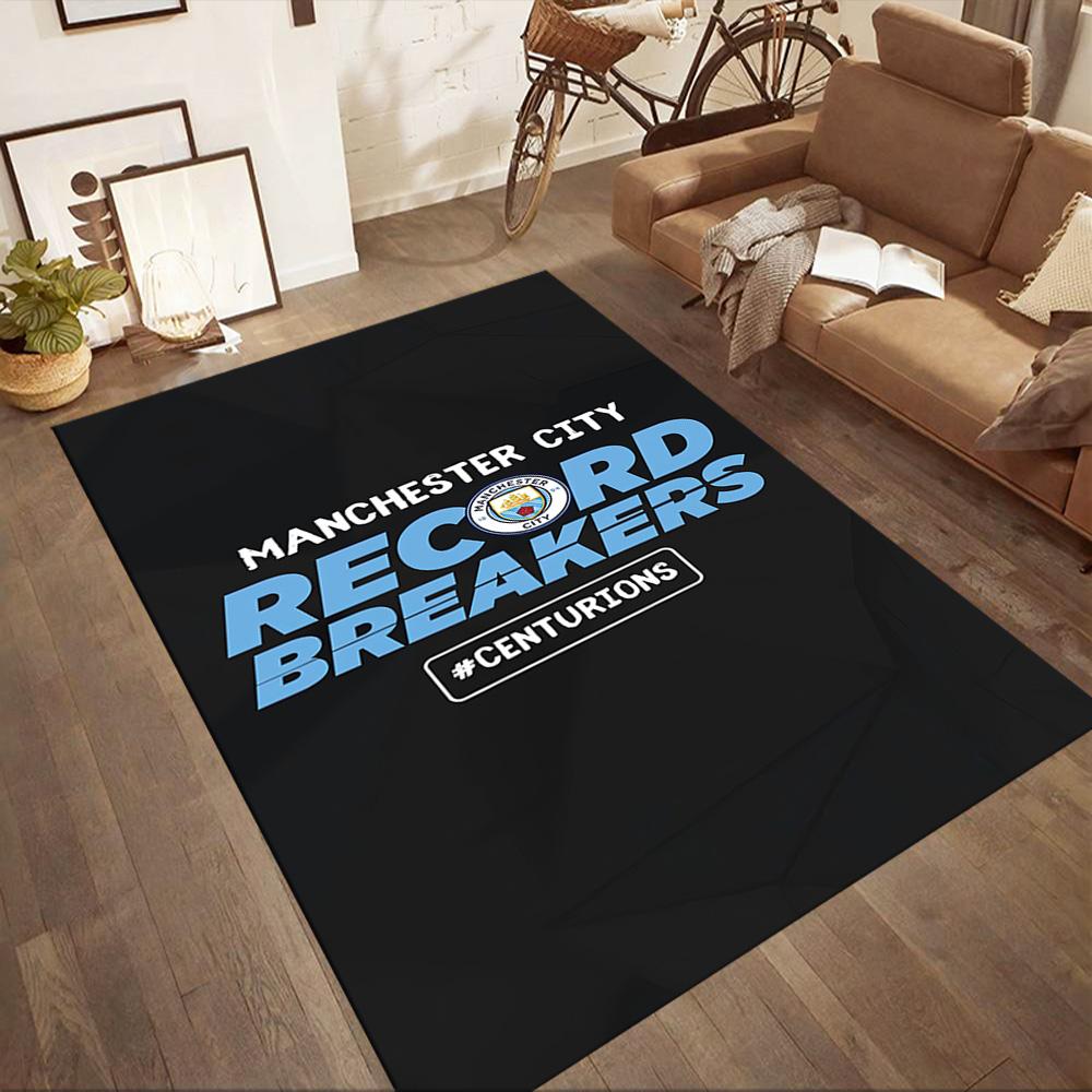 Manchester City Floor Mat Suitable For Bedrooms Entryway Foyer Living Rooms Antislip Carpet Decorate Offices