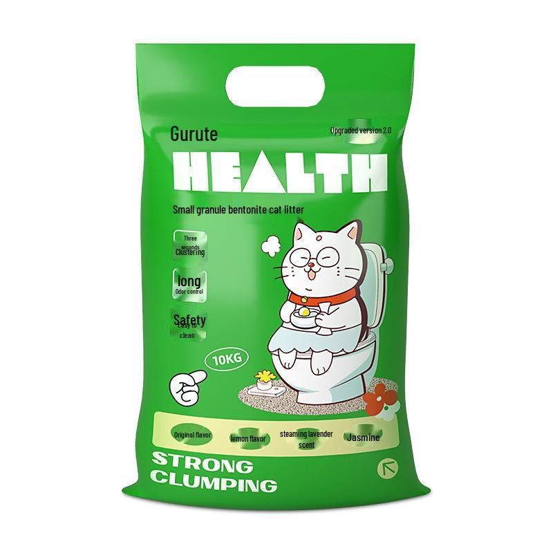 Бентонитовый дезодорирующий кошачий наполнитель, мало пыли, 40 цзинь, большой мешок, минеральный песок, 20 цзинь