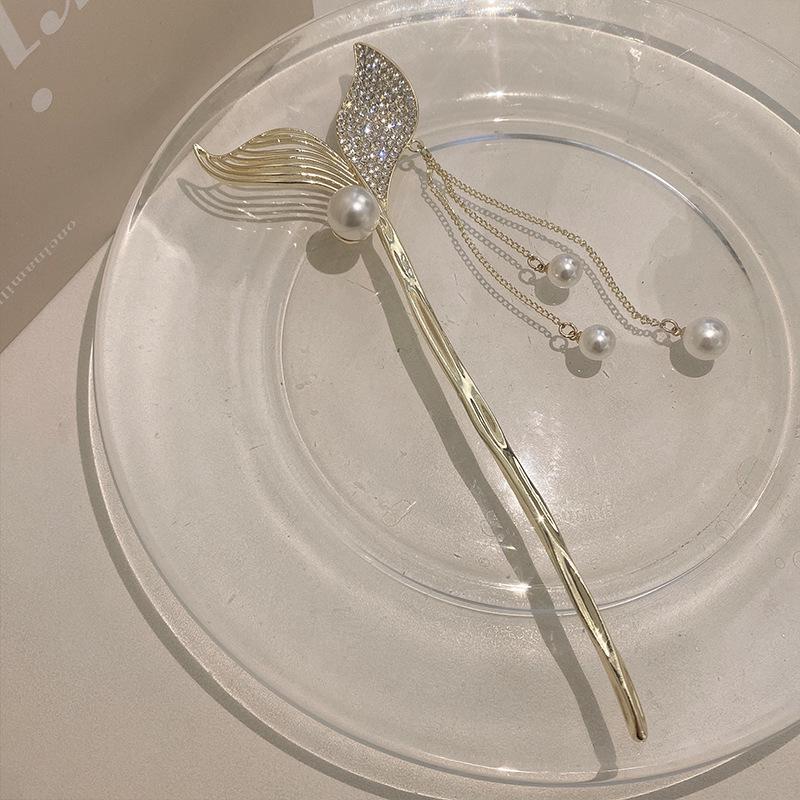 Изысканная винтажная заколка для волос с кисточкой для женщин - Элегантное украшение для волос в стиле ханьфу и ципао