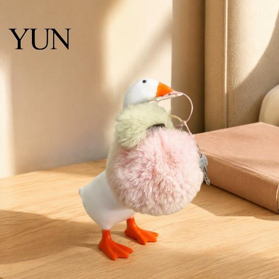 Unique Birthday Gifts Magnetic Goose Key Holder, Resin Statue for Entryway Decor, Cute Animal Practical Organizer Desktop Ornament with Mouth