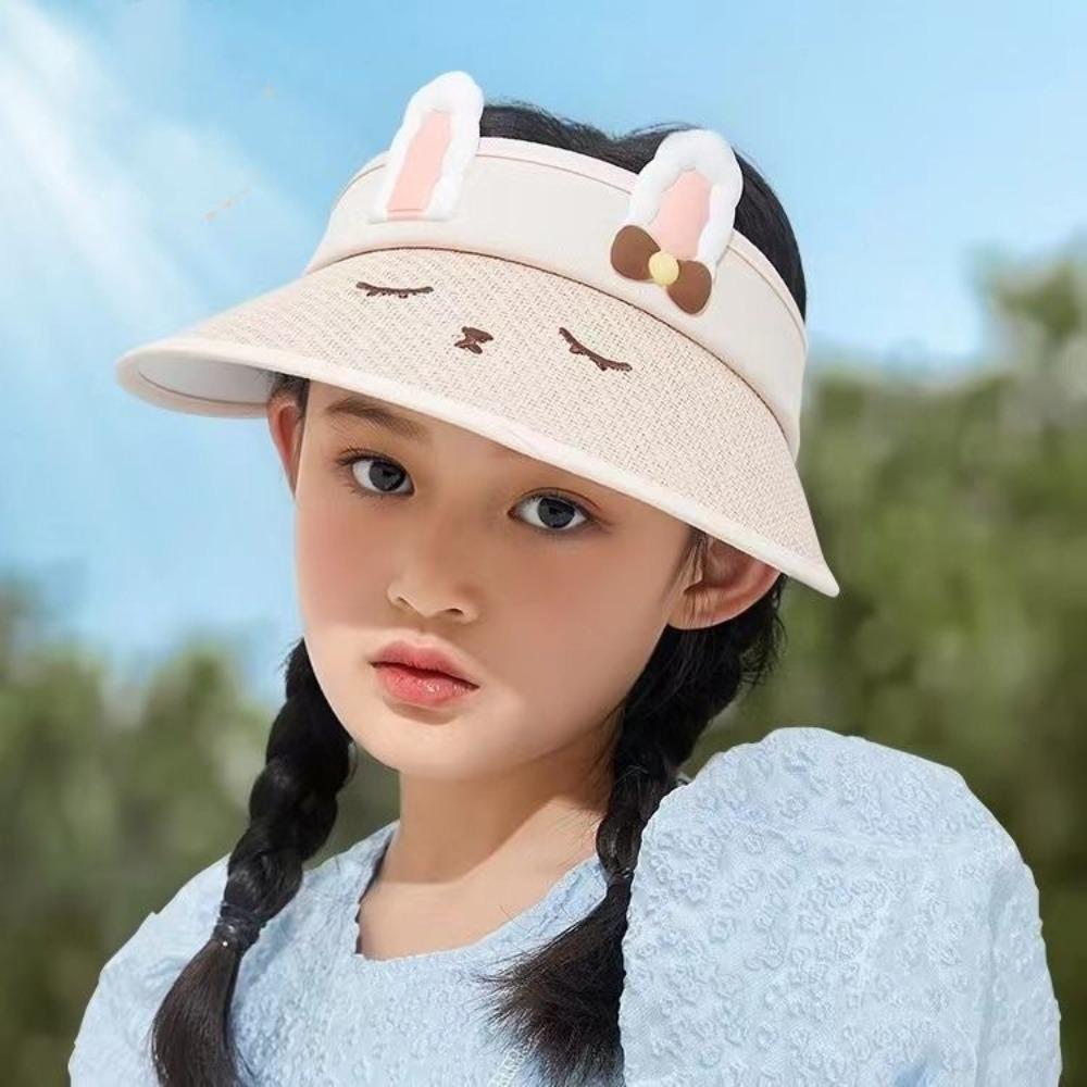 Sun Hat Cartoon Sunshade Hat Shading Hat Children's Visor Hat Soft Children Straw Sun Hat Travel