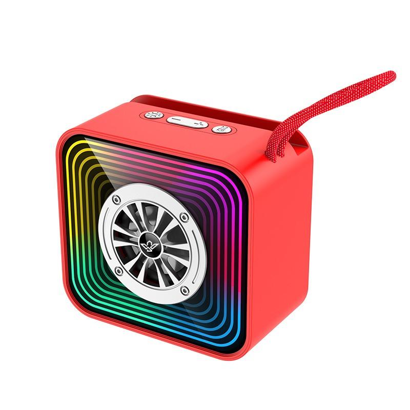 Mini Mirror Bluetooth Speaker Wireless Outdoor Heavy Bass Soundbar RGB Atmosphere Light MP3 Music Player with TF Card USB Slot