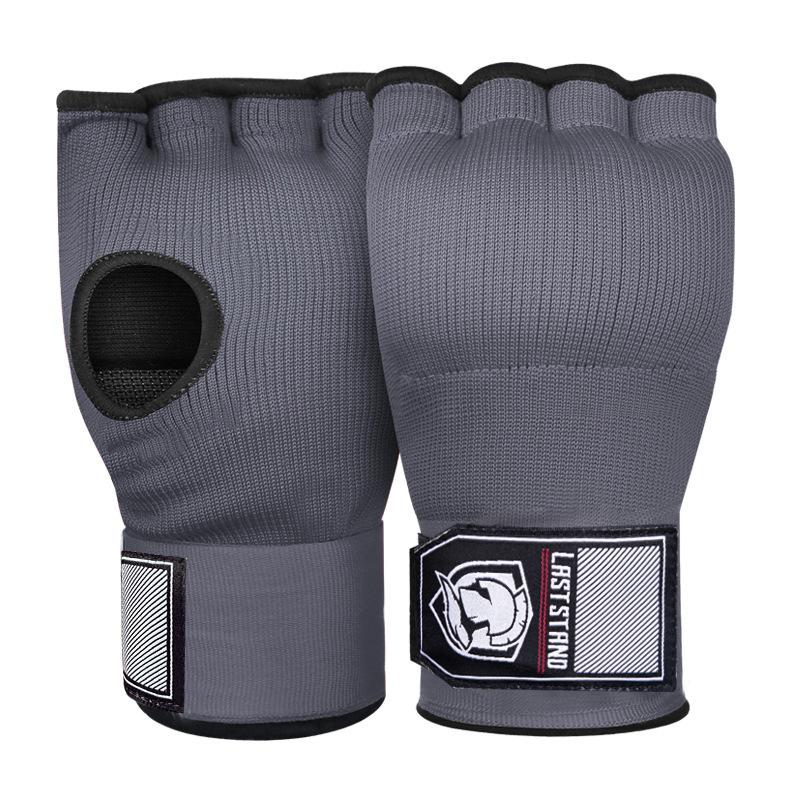 Гелевая боксерская перчатка Mma Half Finger Sanda Muay Thai Training Hand Wrap Внутренняя перчатка с длинным ремешком на запястье Аксессуары для тренировок по боксу