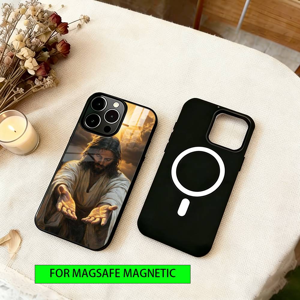 Jesus Christ Phone Case For iPhone17,16,15,14,13,12,11 Plus,Pro Magnetic with Magsafe Wireless Charging