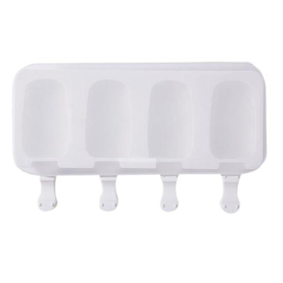 2 набора силиконовых форм для мороженого, креативная форма для мороженого, 4 ячейки, форма для эскимо со 100 деревянными палочками и 2 крышками