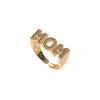 Aesthetic Zircon Letter Ring Zinc Zinc Alloy Gift for Mother's Day Trendy MOM Ring  Overlay