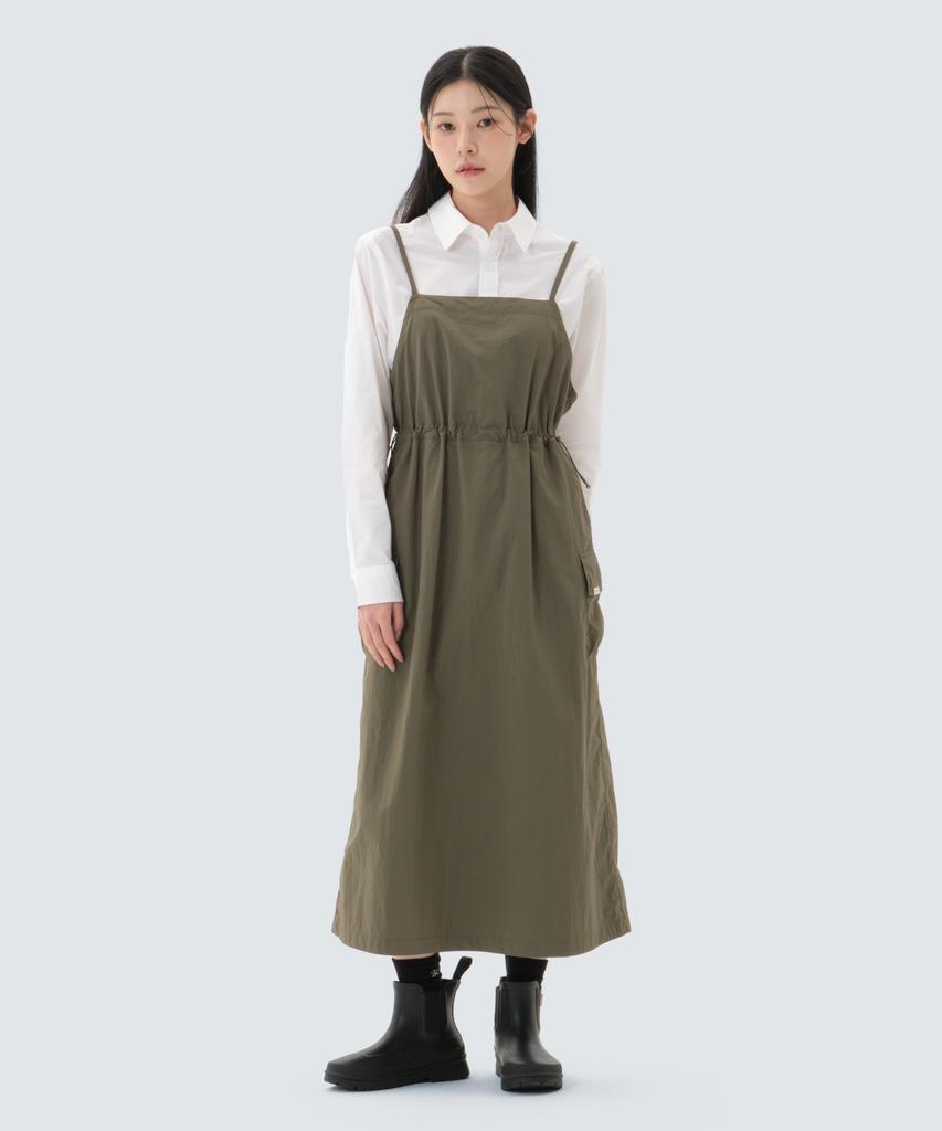 SNOWPEAK APPAREL Безрукавное платье из таслана (S26Mwlop51) хаки