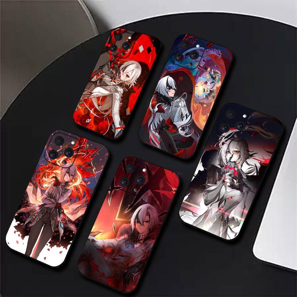 Чехол для телефона Genshin Impact Арлекино Черный силикон Мягкий чехол Для IPhone 17 16 15 14 13 12 11 Air Pro Max Plus Горячая распродажа