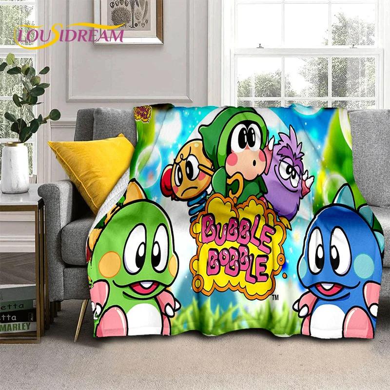 Мультфильм Bubble Bobble Game Gamer 3D одеяло, мягкое одеяло для дома, спальни, кровати, дивана, пикника, путешествия, офиса, одеяло, детское одеяло