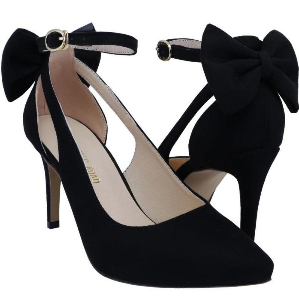 Women's Pumps Ankle Strap Sandals Slingback Bow High Heels Kitten 9cm Pointed Toe Heel Party Wedding Dress Comfortable Shoes