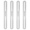 PATIKIL 4-Piece 21cm Flat Steel I-Shaped Brackets, Shelf Brackets with Screws and Holes, for Jointing, Fixing, and Reinforcing Cabinet Shelves, Silver