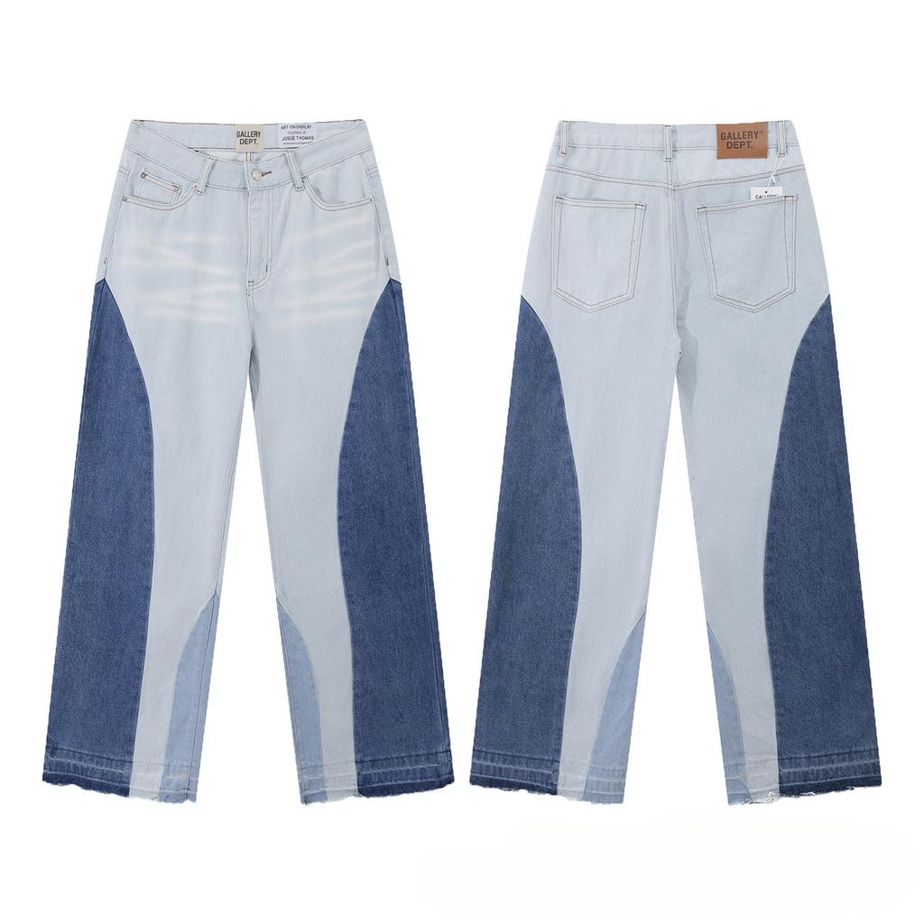 Fashion Print Jeans Loose Casual Sports Denim Pants for Men and Women