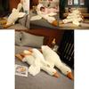 Delightful White Goose Huge Pillow Plush Sleeping Toy Cushion Gift