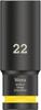 WERA Hex Drive Deep Impact 22mm 83mm Overall 004838 1/2" Socket, Drive, Length,