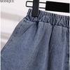 MODIQUE 2025 New Plus Summer Size Women's Loose Casual A-Line Wide Leg Slit Hottie Denim Shorts Ladies Basic Elastic High Waist Pants Jeans