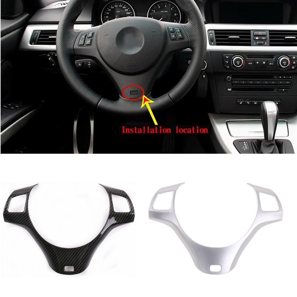 Наклейка на рамку рулевого колеса автомобиля ABS, подходит для BMW 3 серии E90 E92 2005-2012, салон автомобиля