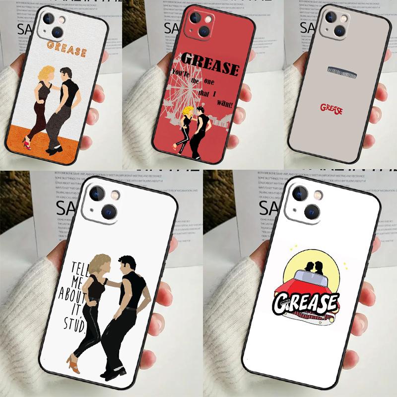 Розовый женский чехол Grease Movie для iPhone 14 16 15 Pro Max 11 12 13 Mini 7 8 Plus X XR XS MAX мягкий противоударный чехол