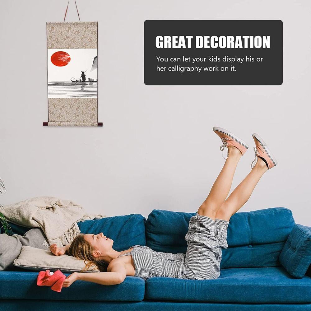 Gifts Rice paper Calligraphy Mounting Blank Hanging Scroll Painting Scroll Drawing Canvas Scrolls