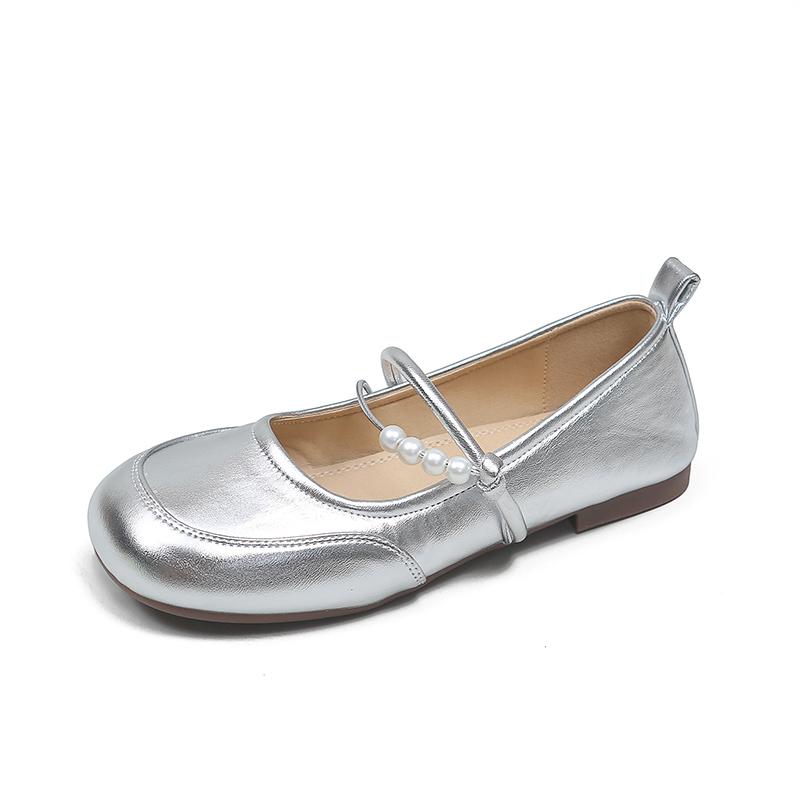 Женская обувь 2024 Новые однотонные женские балетки с бисером Модные балетки с квадратным носком и мелким вырезом Слипоны