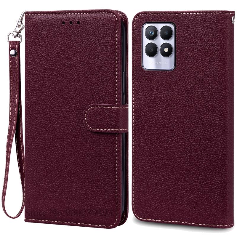 Case For Realme 8i Case Soft Silicone Wallet Flip Leather Case For Realme 8i Phone Case Realme 8 I Cover Coque Fundas