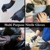 100 Pairs of Black Nitrile Gloves - Household Kitchen and Bathroom Cleaning Gloves - for Washing Dishes, Manicures, Hair Dyeing