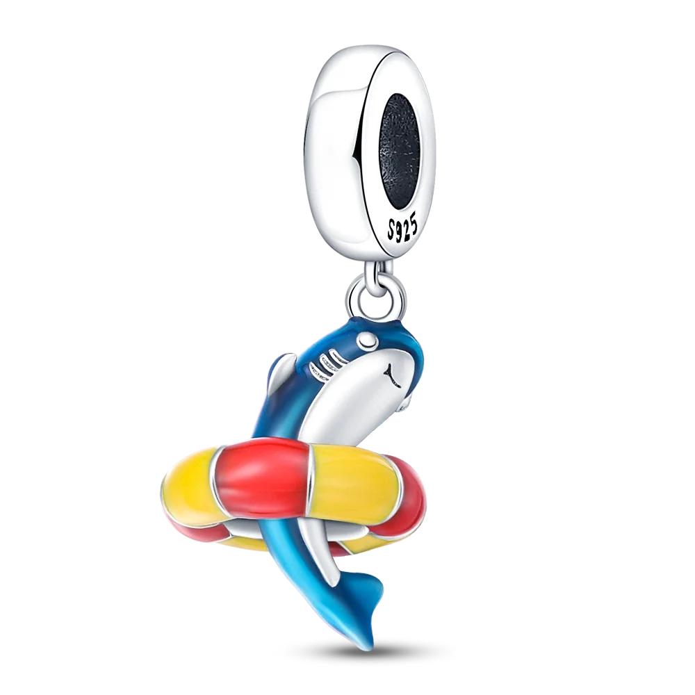 Original Ocean Series Fit 3Mm Bracelet 100% Authentic Copper Turtle Crab Mermaid Charm Beads Diy Jewelry Gift