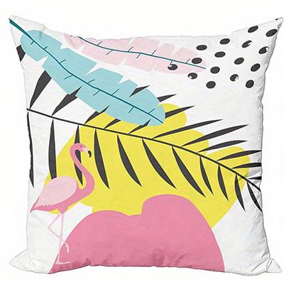 Home Decor Hello Toucan & Flamingo Tropical Style Pillows Pattern Cushion Cover Suitable For Sofa Bedroom Car Pillow Cover