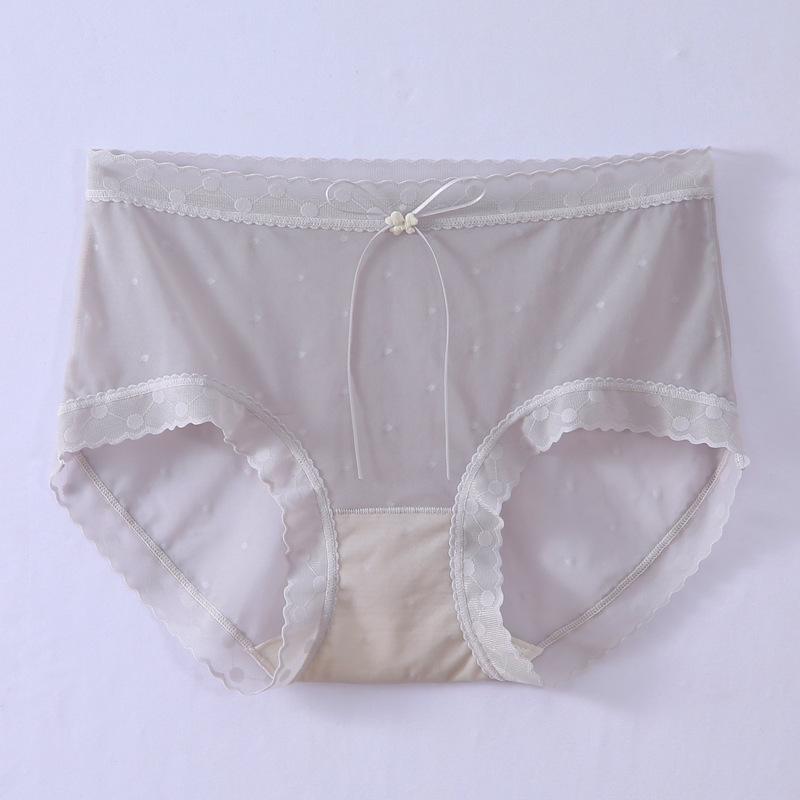 Lace Underwear Women's Summer Thin 5A Antibacterial Sexy Briefs Pure Desire for Girls Pantymesh Seamless Underwear
