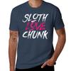 Sloth Love Chunk  Vintage 80s  Movie Gift Tshirt Running Gym Short Sleeve Sports Tee