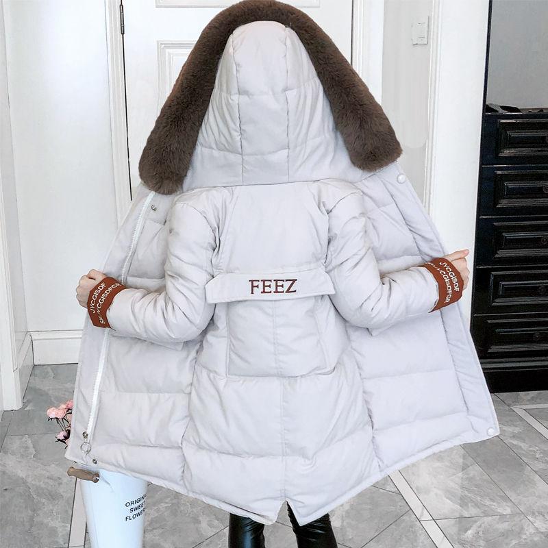 Winter Warm Plus Cotton Padded Down Padded Jacket Girls Winter Padded Jacket Padded Children's Mid-length Padded Jacket Jacket