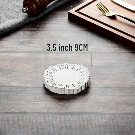 Lace Paper Doilies: Oil-Absorbing Baking Paper for Fried Foods, Cakes, and Bread - Round & Oval Floral Designs