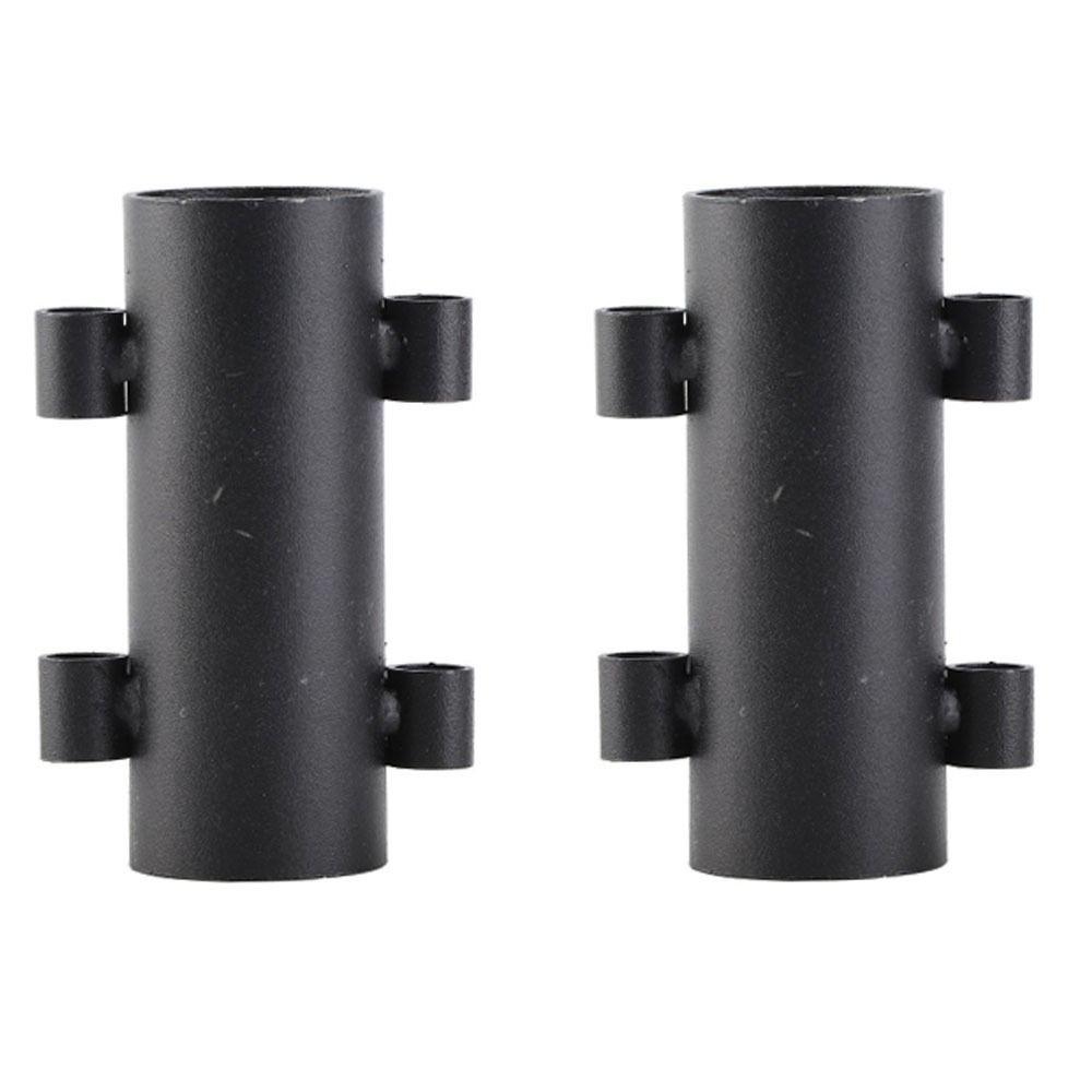 2 Pcs Metal Awning Rod Holder Dual Side Hole Camping Pole Stand Tent Pole Fixer Hiking Adventure