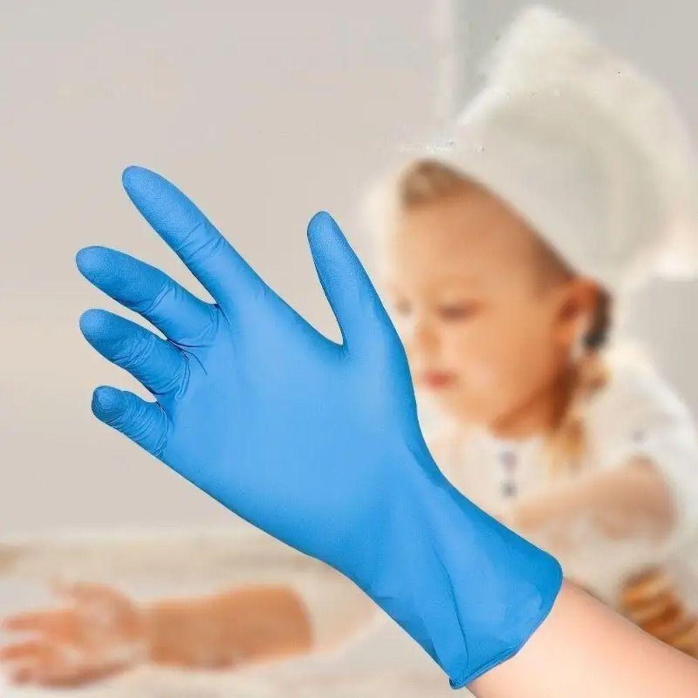 5 Pairs Latex Free Food Service Gloves Kids Cooking Gloves New Disposable Nitrile Gloves