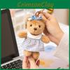 Teddy Dress Hoodie Bear Keychain Plush Toy Stuffed Doll Bag Decoration Gift